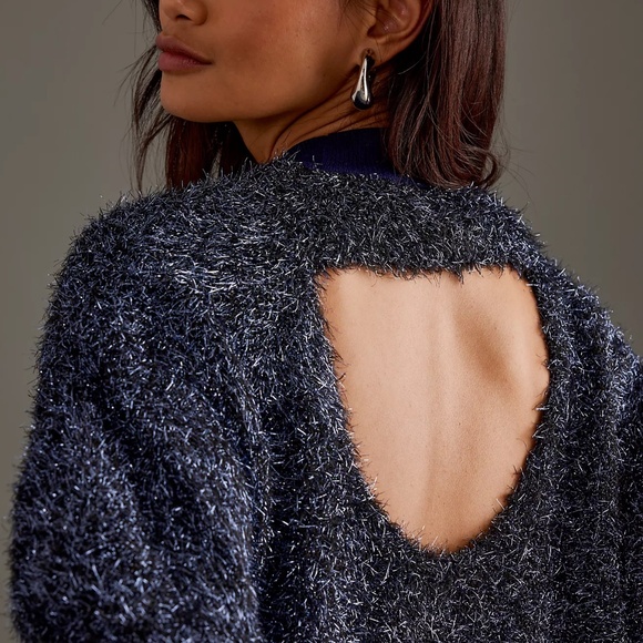 ANTHROPOLOGIE The Violetta Short-Sleeve Tinsel Sweater by Maeve - Size 1X (NWT) - Picture 8 of 8